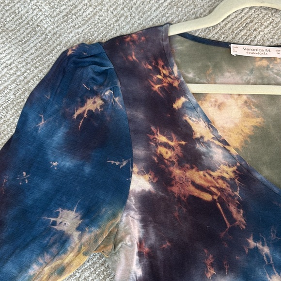 Veronica M Multicolor Tie-Dye Blouse - Picture 11 of 15